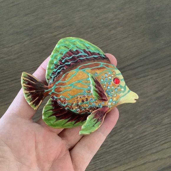 Jay Strongwater Swarowski Jeweled Tang Tropical Fish Collection Figurine RARE - Picture 7 of 11